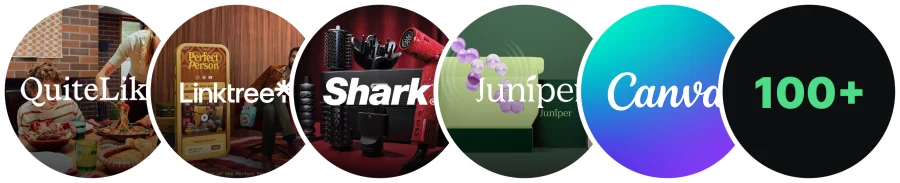 Creative we have made for QuiteLike, Linktree, Shark, Juniper, Canva and 100+ more brands